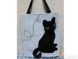 Fashion Tote Black Cat  Blue image